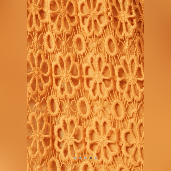 Elegant Orange Lace Maxi Dress - Picture 4 of 11